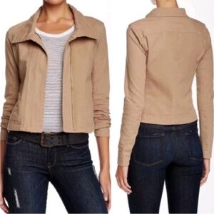 James Perse Skinny Moto Jacket Taupe